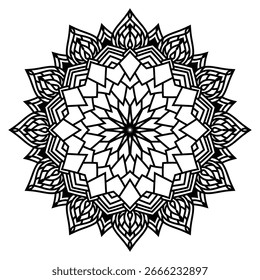 Simple Floral Mandala Design Vector 