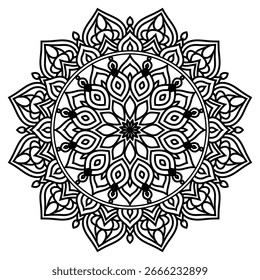Einfache florale Mandala Design Vektor 