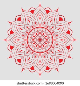 Simple Floral Mandala Shape for Coloring. Vector Mandala.