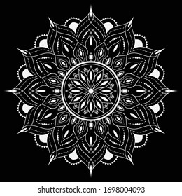 Sencilla forma de Mandala floral para colorear. Vector Mandala.