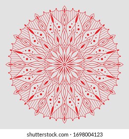 Simple Floral Mandala Shape for Coloring. Vector Mandala.