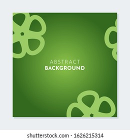 Simple floral pattern background. Abstract green gradient background. Simple and clean floral pattern background. Suitable for brochure, flyer and Social media post