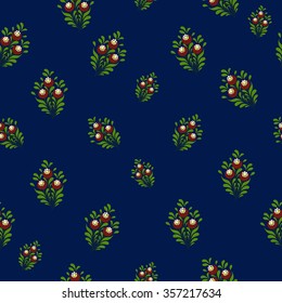 Simple floral pattern background. Vector illustration