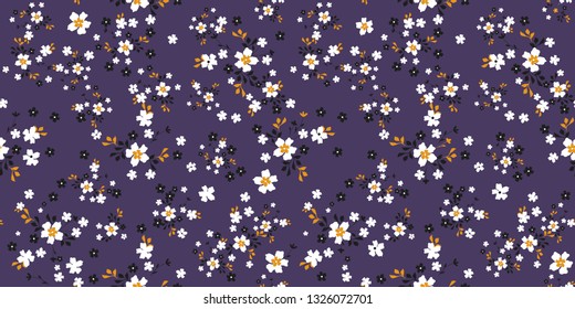 Simple floral pattern in the daisy flower. Seamless vector texture for fashion prints, wrapping, textile, paper, wallpaper, background.