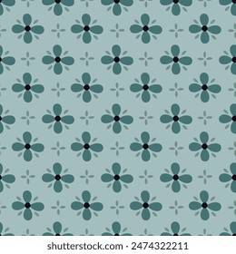 Simple floral pattern features evenly spaced, delicate flowers in soft pastel colors on a light, neutral background. For textiles, cotton fabric, covers, wallpaper, print, postcard, scrapbooking.
