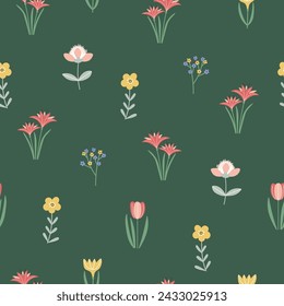 Simple floral pattern vector design