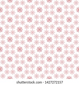 Simple floral seamless pattern in red.
