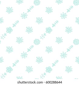 Simple Floral Seamless Pattern Texture . Flat Pop Art Graphic Print Design