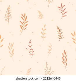 Simple floral seamless pattern. Vector illustration. Fashionable template for design.