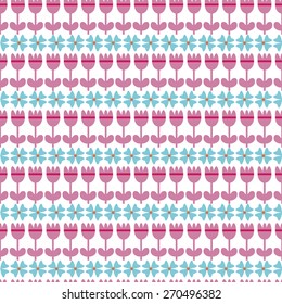 Simple floral seamless pattern (vector)