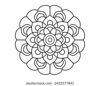 simple floral shape mandala design, background for meditation poster