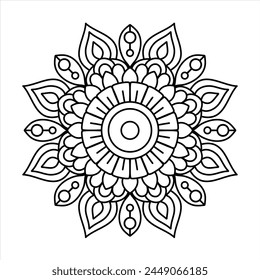 simple floral shape vector mandala design
