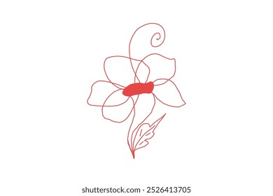 simple floral sketch design for creative projects