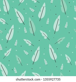 Simple floral spring leaves. Seampless pattern.  Spring sales concept.