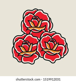 simple floral tattoo designs illustration