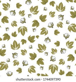 Simple Floral Vector Seamless Repeat Pattern