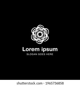 Arte de diseño con logotipo simple de flores
