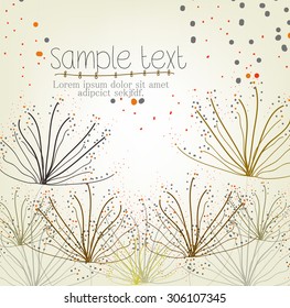 Simple flower background for invitation card