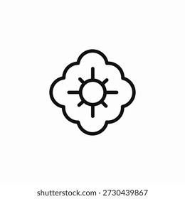 simple flower bloom icon sign vector