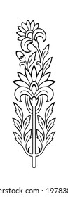 Simple flower bunch pattern on white background