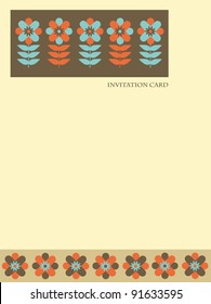 simple flower card. vector illustration