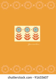 simple flower card. vector illustration