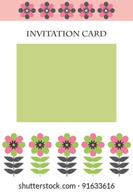 simple flower card. vector illustration