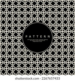 Simple flower circle line abstract seamless pattern. Floral round ornate pattern