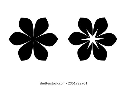Simple flower clip art isolated on white background