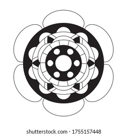 libro simple de coloración de flores mandala arte