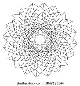 simple flower coloring book mandala art
