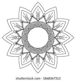 libro simple de coloración de flores mandala arte