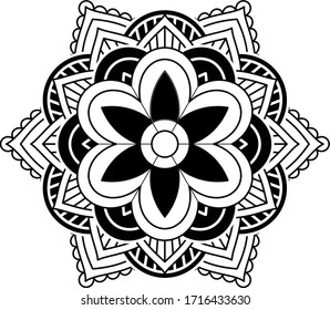 einfache Blumenfarbe Mandala Kunst