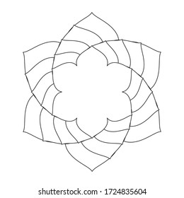 simple flower coloring mandala art