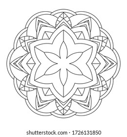 arte mandala de color de flores simple