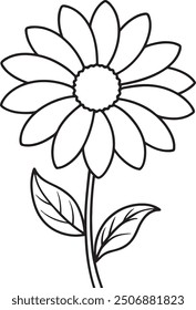 Simple Flower Coloring Page - Free Printable Floral Design
