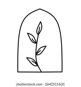 Diseño simple de la decoración de la flor en la ventana
