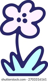 Diseño floral simple en color neón brillante