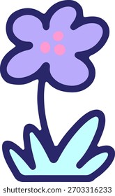 Diseño floral simple en color neón brillante
