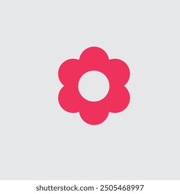 Simple Flower Design Icon Illustration Eps 8