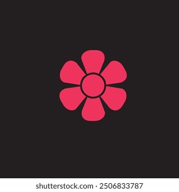 Simple Flower Design Icon Illustration Eps 8