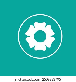 Simple Flower Design Icon Illustration Eps 8