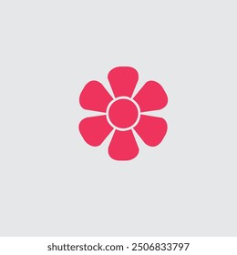 Simple Flower Design Icon Illustration Eps 8