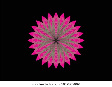Simple Flower Design Vector Image Template