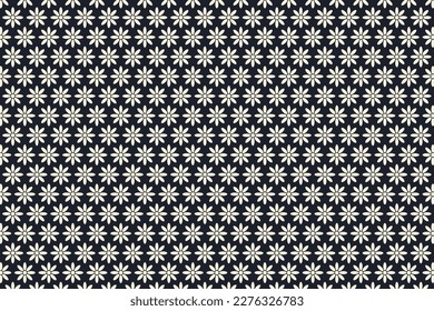 Simple flower doodle pattern vector