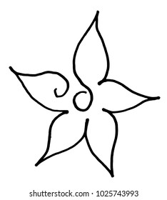 Simple flower draen with only a single line