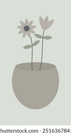 Desenho de flores simples em cores suaves