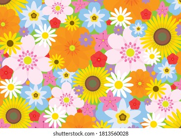 Simple flower garden image wallpaper