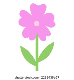 Icono de flor simple, vector plano estilo doodle