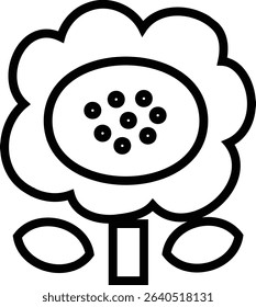 Simple flower icon illustration -2. Flower icon con isolated on white background